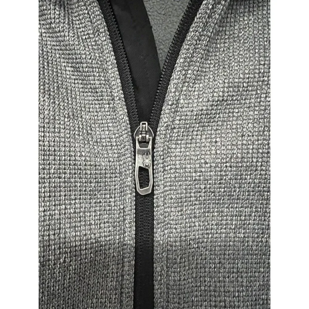 Men’s Spider Raider Gray Black Full Zip Fleece Lined Medium